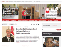 Tablet Screenshot of caritas-augsburg.de